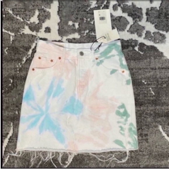 Levi’s Premium High-Rise Deconstructed Skirt Size 26 - Picture 2 of 7